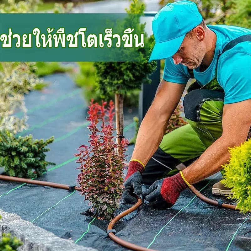 ผ้าคลุมหญ้า ผ้าคลุมดิน พลาสติกคลุมวัชพืช พราสติกคลุมดิน ผ้าคลุมวัชพืช คลุมวัชพืช น้ำซึมผ่านได้ 50 เมตร 100 เมตร รูปที่ 8