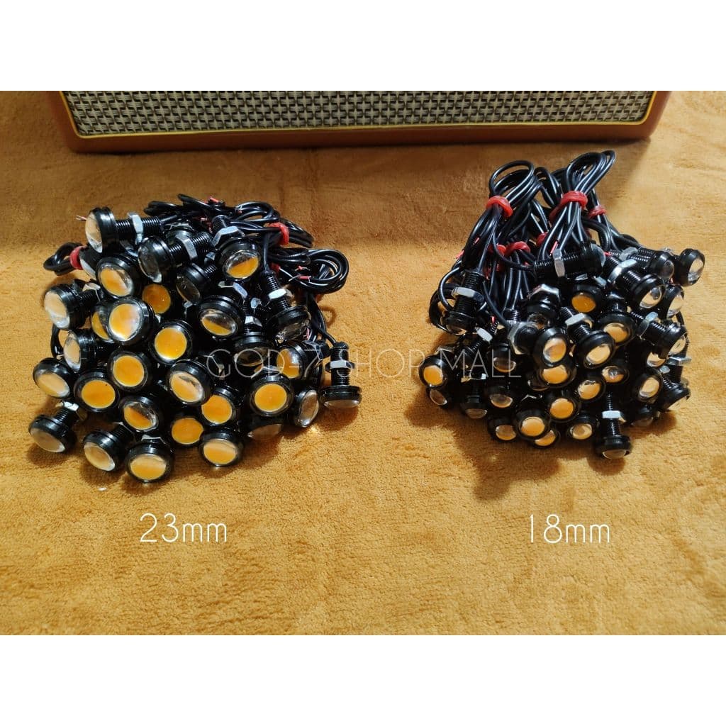 ไฟตาแมว DIY 12V 18mm, 23mm ไฟหรี่ ไฟเลี้ยว รถมอไซค์ กระบะ หกล้อ และอื่นๆ รูปที่ 2