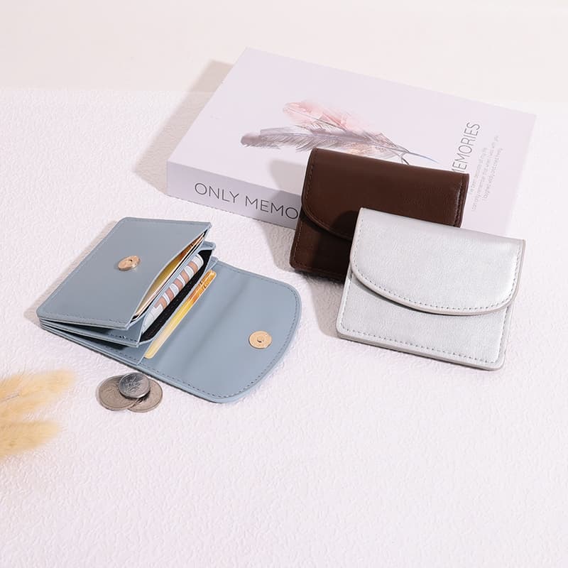 B-650กระเป๋าสตางค์มินิมอล PU สีน่ารัก พกพาสะดวก ขนาดเล็กแบบพกพา พร้อมช่องใส่บัตร สำหรับผู้หญิง 9สี รูปที่ 4