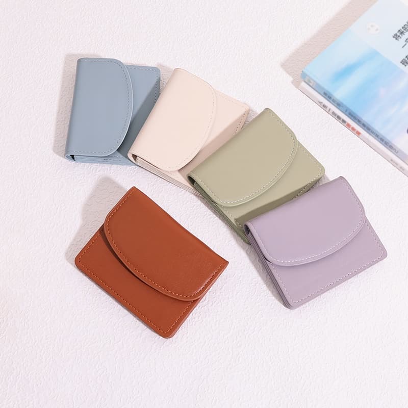 B-650กระเป๋าสตางค์มินิมอล PU สีน่ารัก พกพาสะดวก ขนาดเล็กแบบพกพา พร้อมช่องใส่บัตร สำหรับผู้หญิง 9สี รูปที่ 3