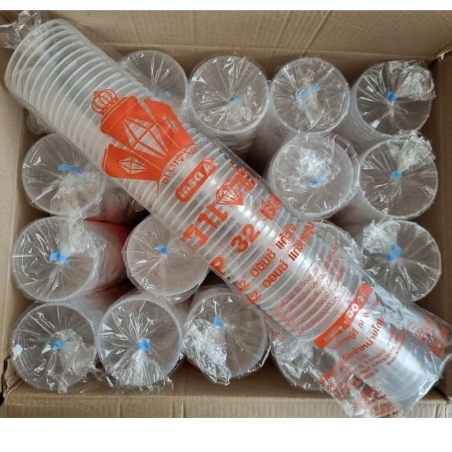 แก้วพลาสติก PP แก้วโอ่ง 32 oz ปาก116 ตราเพชร/ฮอนบอย ตราเพชรพบปัญหา รูปที่ 1