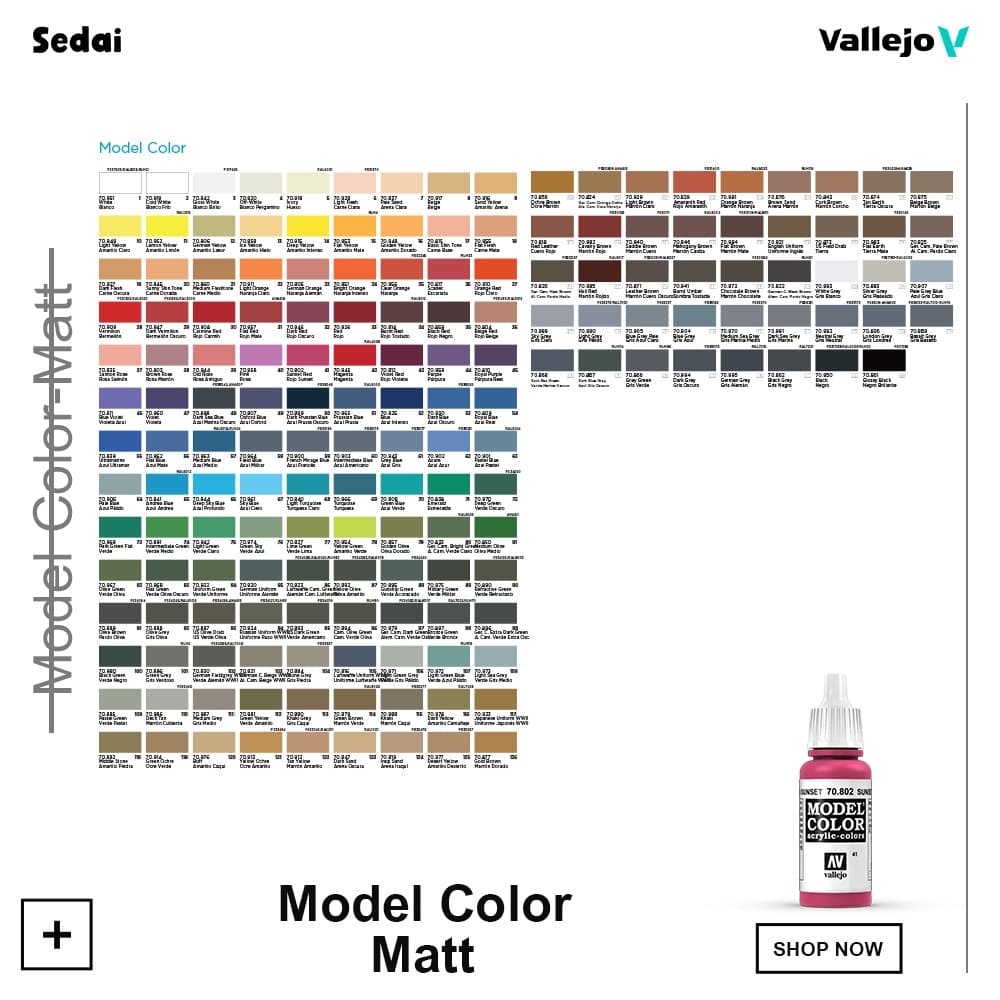 วาเลโฮ สีเพ้นท์โมเดลสูตรน้ำ Vallejo Model Color 18 ML รูปที่ 2