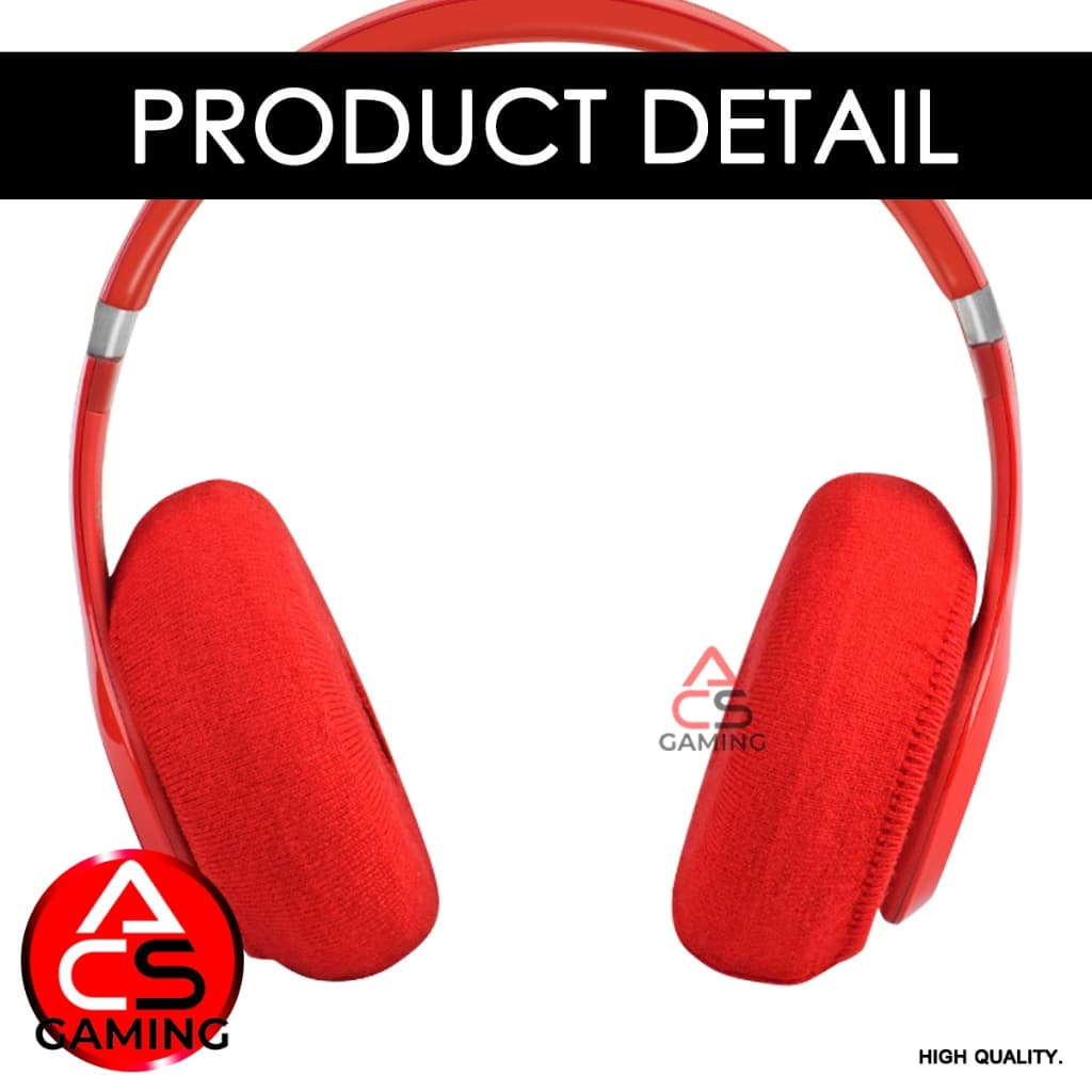 ACS ผ้าคลุมหูฟัง 1 คู่ Earcup Protector แบบไหมพรมถัก ป้องกันฝุ่น ดูดซับเหงื่อ และมีรูระบายความร้อน รูปที่ 2