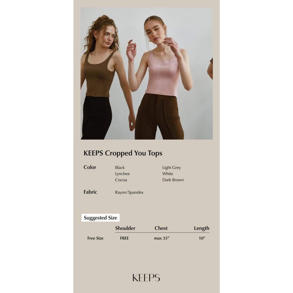 maison KEEPS | You Cropped Tank Top | เสื้อคล้ามครอป คอยู รูปที่ 2