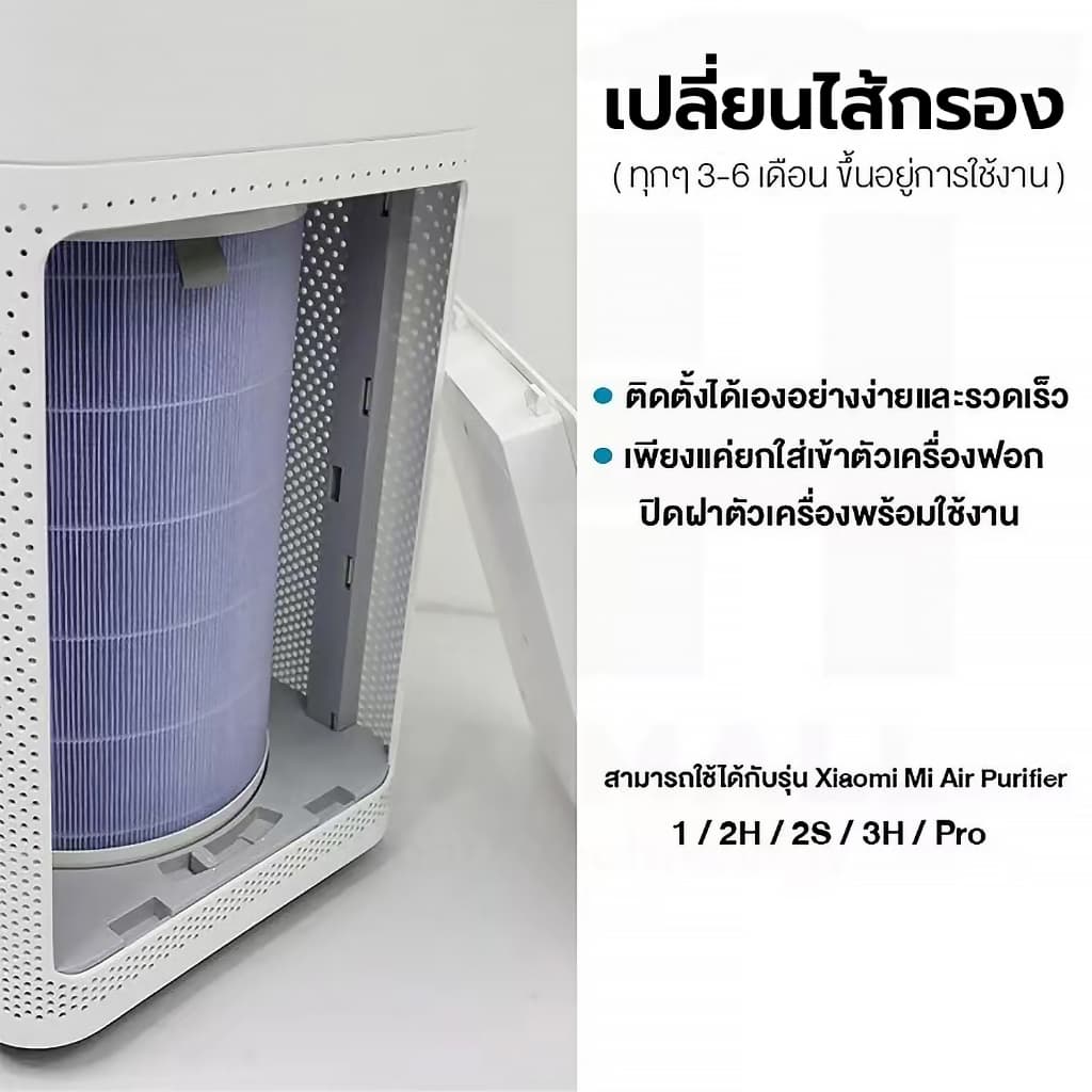 ไส้กรอง สำหรับ Xiaomi Mi Air Purifier Filter ไส้กรองอากาศ xiaomi รุ่น 2S , 2C , 2H , Pro , 3C , 3H รูปที่ 2
