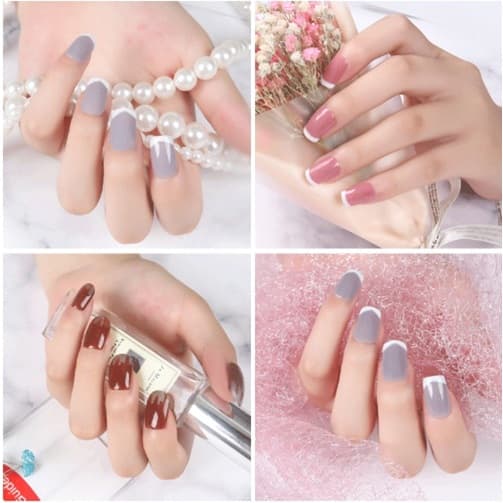 สติกเกอร์ทำเฟรนซ์ปลายเล็บ เล็บสีขาว อุปกร์ทำเล็บ French สติ๊กเกอร์เพ้นท์ ปลายขาว ปลายเล็บ รูปที่ 7
