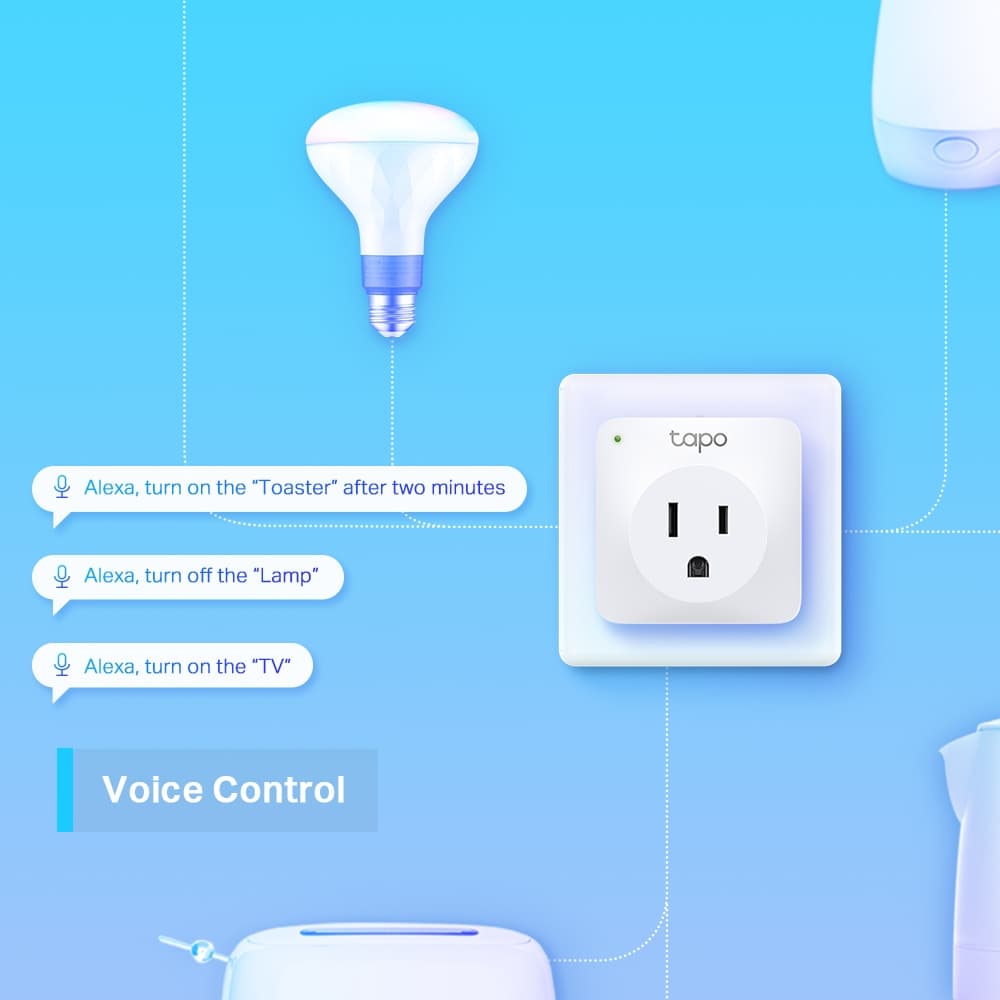 TP-Link สั่งเปิด-ปิดอุปกรณ์ผ่านแอพได้Tapo P100 P105 P110M Mini Smart WiFi Plug รับประกัน 1 ปี รูปที่ 8