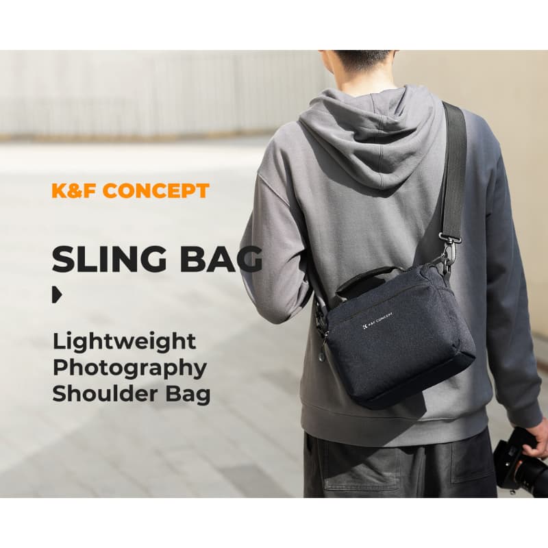 กระเป๋ากล้องสะพายข้าง K&F Small Crossbody Shoulder Bag 5L. รูปที่ 8