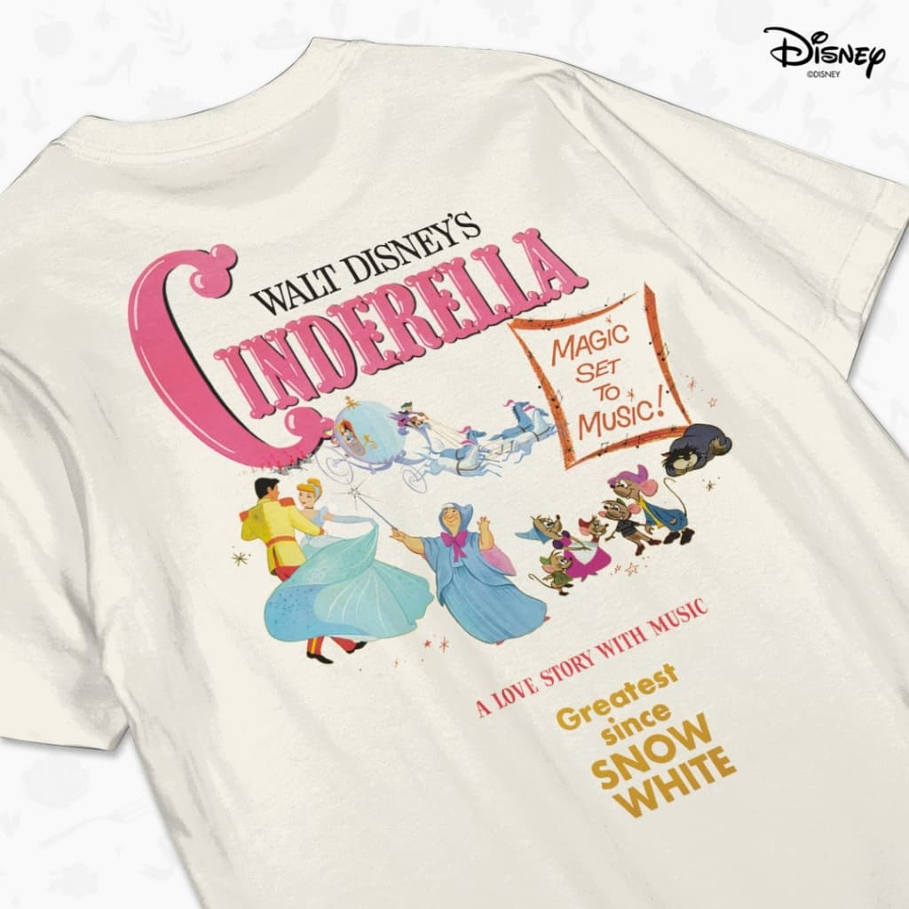 Power 7 Shop เสื้อยืดการ์ตูน ลาย "Cinderella" คอลเลคชั่น "Disney Classics" ลิขสิทธิ์แท้ DISNEY รูปที่ 5