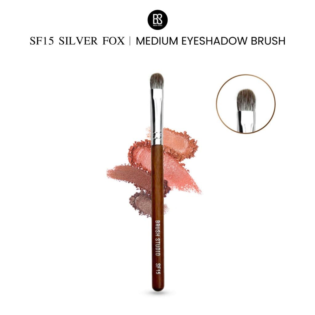 BRUSH STUDIO : SF15 Silver Fox Medium Eyeshadow Brush แปรงแต่งตาขนจิ้งจอกเงินขนาดกลาง รูปที่ 1