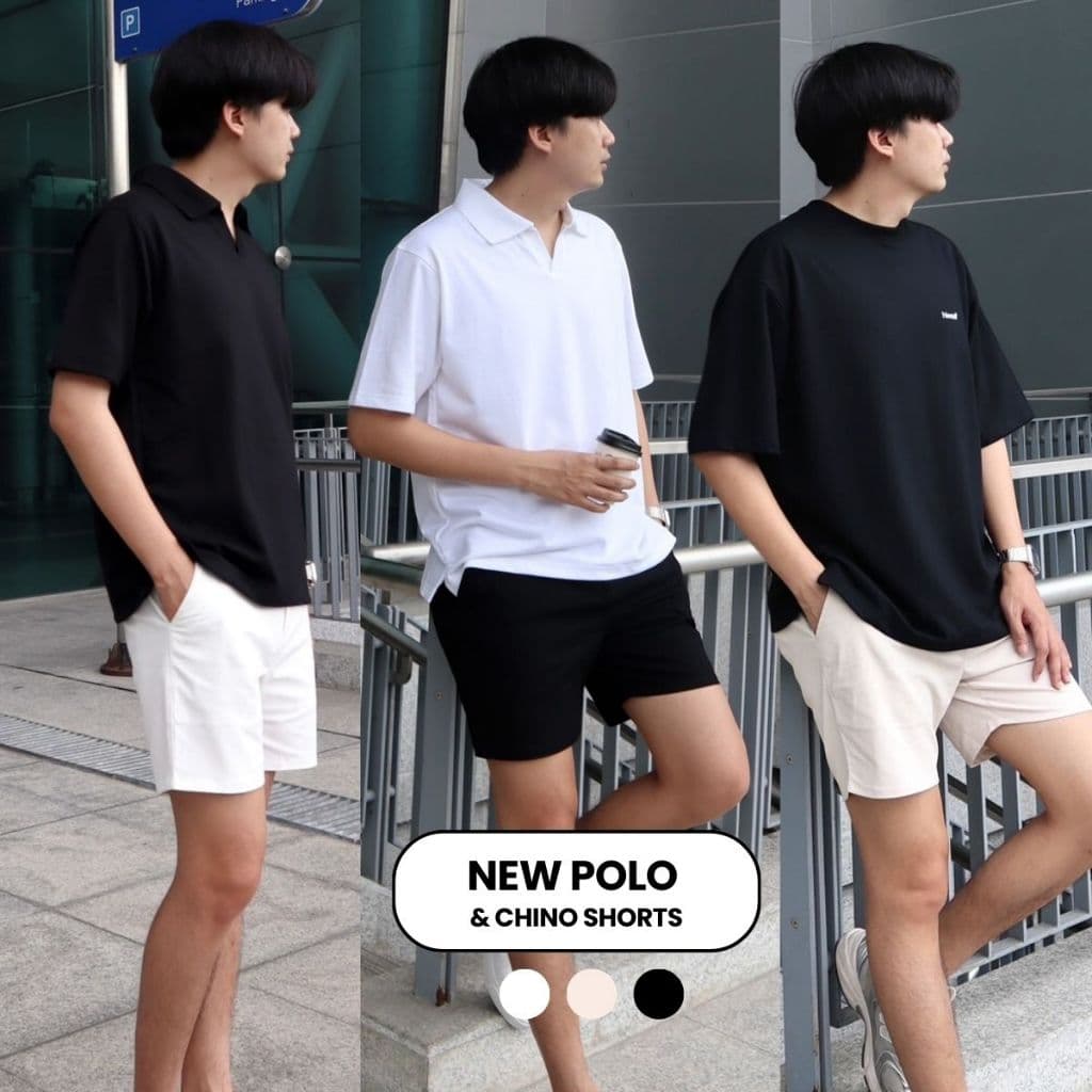 HIMSELF Chino Shorts กางเกงขาสั้นชิโน่ ทรงกระบอกเล็ก ความยาว 16 นิ้ว ใส่สบาย ทรงสวย รูปที่ 7