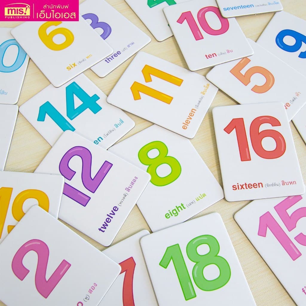 Flash Cards : Number 1-20 แฟลชการ์ดเรียนรู้ตัวเลข 20 ใบ ขนาดกะทัดรัด รูปที่ 2