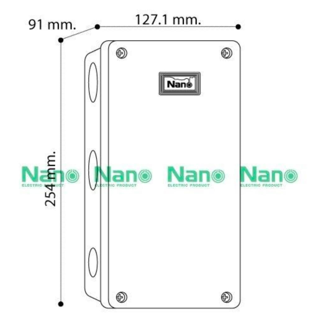 Nano 203 กล่องไฟ บล็อกกันน้ำ กล่องกันน้ำ Nano-203 ขนาด 5"x10"x3.5" รูปที่ 3