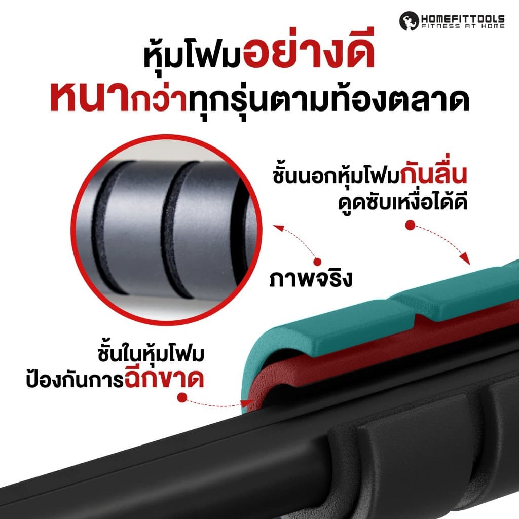 บาร์ดึงข้อ บาร์โหนติดประตู ไม่ต้องเจาะ บาร์ติดผนัง บาร์โหน Pullup Bar รุ่น N3 - Homefittools รูปที่ 8