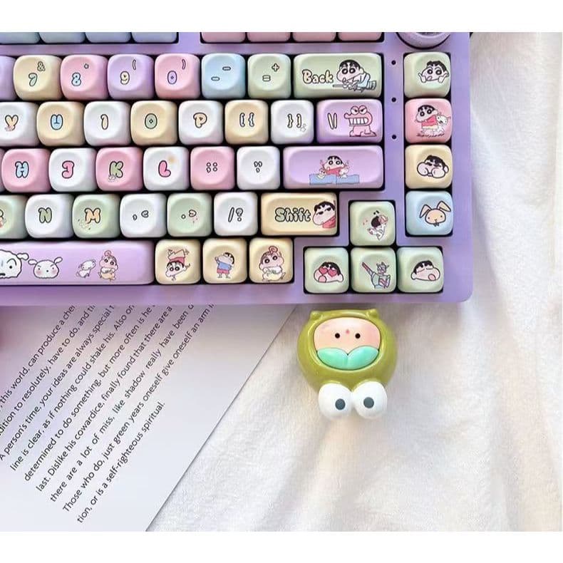คีย์แคปชินจัง keycap ปุ่มกด129ชิ้น แบบถุงมี115คีย์ ชุดใหญ่ DIY ปรับแต่ง MOAสูง รูปที่ 4