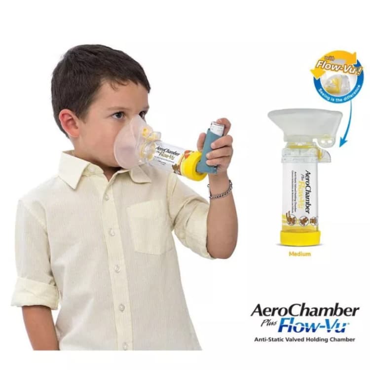 Trudal Medical AeroChamber Plus *Flow-Vu* กระบอกพ่นยา อุปกรณ์พ่นละอองยาแบบมือ มีทุกขนาด รูปที่ 4