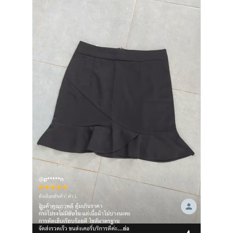 กระโปรงสั้น กระโปรงแฟชั่น กระโปรงทำงาน -ความยาว 19-21 นิ้ว -S M L XL 34 36 รูปที่ 5
