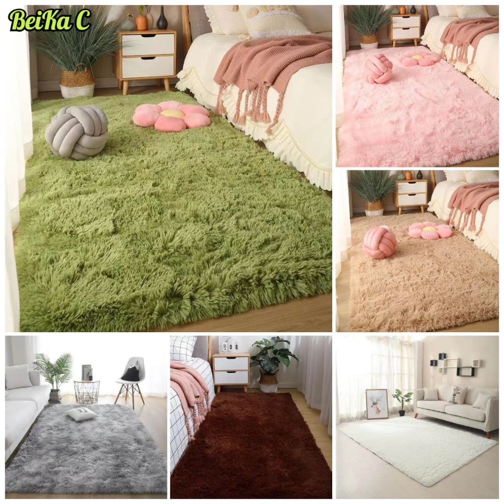 พรม พรหมปูพื้น ขนนิ่ม 200x300cm พรมปูพื้นห้องนอน 160/230 พรมปูพื้นห้องนอนขนาดใหญ่ พรมขนนุ่ม ห้องนั่งเล่น พรมห้องนอน รูปที่ 1