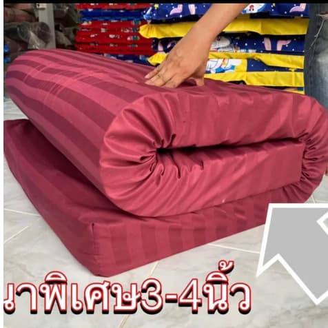 ที่นอนปิคนิคราคาประหยัดความหนา3นิ้วขนาด3.5ฟุตปลอกถอดซักได้สำหรับคนงบน้อย งานผ้าคอตตอนสีไม่ตกใยเคลือบกันยุบอย่าดีงานคุณภา รูปที่ 1