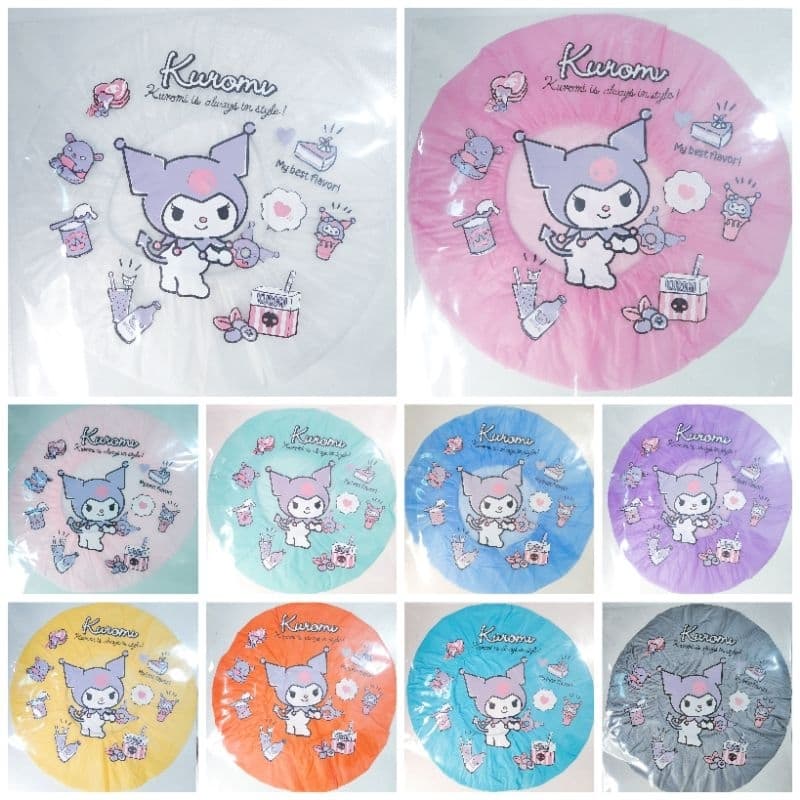 หมวกอาบน้ำ ลายkuromi1 หมวกคลุมผมอาบน้ำ รูปที่ 1