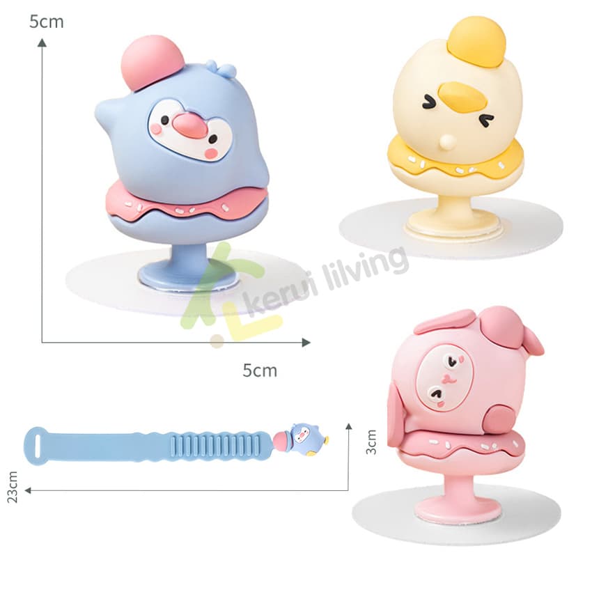 singaye ที่จับฝาชักโครก ยกชักโครก มี 3 แบบให้เลือก ซิลิโคนยกฝาชักโครก รูปการ์ตูน ปรับสายได้ กันน้ำ จุกยกฝาชักโครก รูปที่ 8