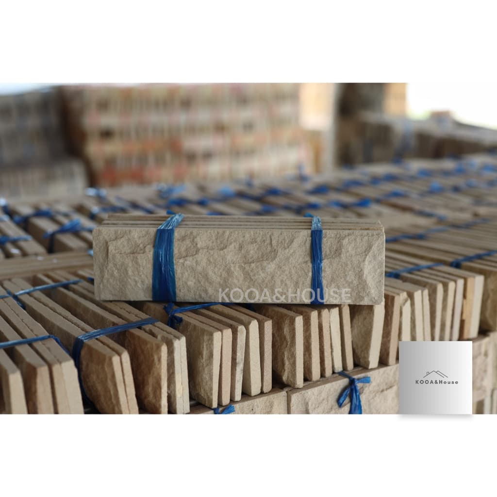 หินทรายธรรมชาติ ติดผนัง ปูเสาปูพื้น ขนาด 5x20 cm. รูปที่ 7