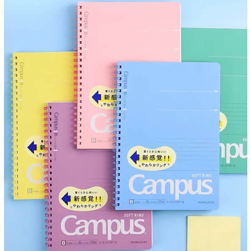 KOKUYO Campus สมุดโน้ต SOFT RING สมุดสันห่วงนิ่ม ขนาด A5 และ B5 สมุดบันทึกลิขสิทธิ์แท้จากญี่ปุ่น สีพาสเทล รูปที่ 2
