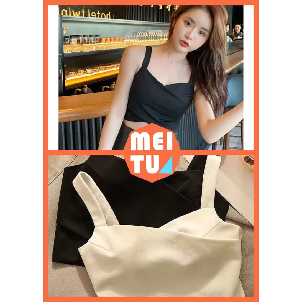 aililai1688 เสื้อครอปสายเดี่ยวแบบปังๆ สาวๆสไตล์เกาหลีต้องมี ดีไซน์สวย เก๋ มีเอกลักษณ์ ทรงผ้าดีสุดๆ รูปที่ 9