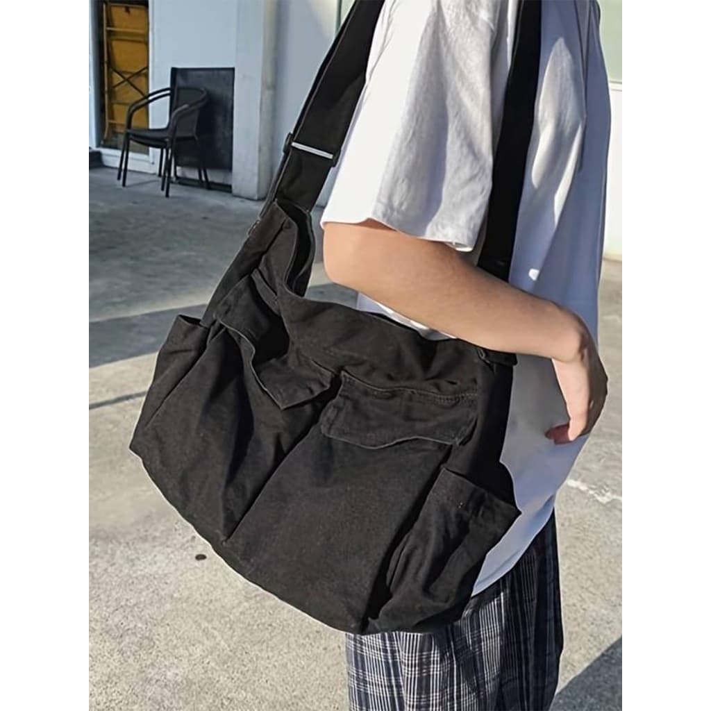 Aopuly กระเป๋าสะพายผ้าใบแฟชั่นสำหรับการเดินทางพักผ่อนในชีวิตประจำวันกระเป๋าสะพายหลายใบ รูปที่ 6