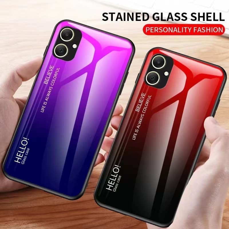 เคสกระจกทูโทน Samsung A05 ใช้สำหรับ Samsung A05 5G เคสกระจกสองสี กันกระแทก ซัมซุงA05 รูปที่ 3