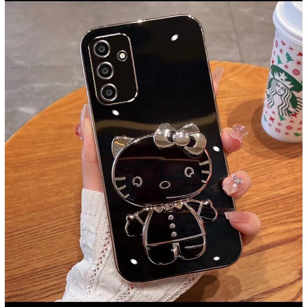 เคส คิตตี้ ขาตั้งได้ สำหรับ Samsung A02S A03S C55 M55 A71 A22 A12 A53 A52 A52S A04S A13 4G 5G A23 A50 A30S ลายน่ารัก รูปที่ 1