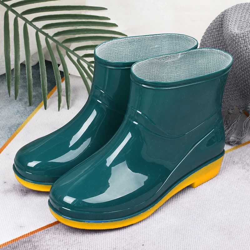 Luckkyshoes สินค้าใหม่ รองเท้าบูทแฟชั่น เหมาะสำหรับงานหน้าฝน กันน้ำได้อย่างดี ถึงจะเลอะแค่ไหนก็ทำความสะอาดง่ายอย รูปที่ 6