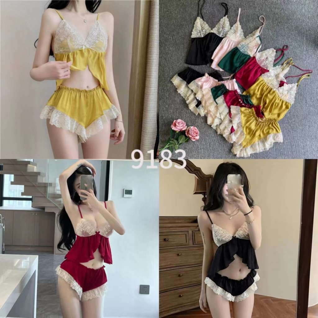 ชุดนอนซาติน ลูกไม้เซ็กซี่ ผ้าใส่สบาย สายเดี่ยว หลากหลายสไตล์ จากไทย รูปที่ 8