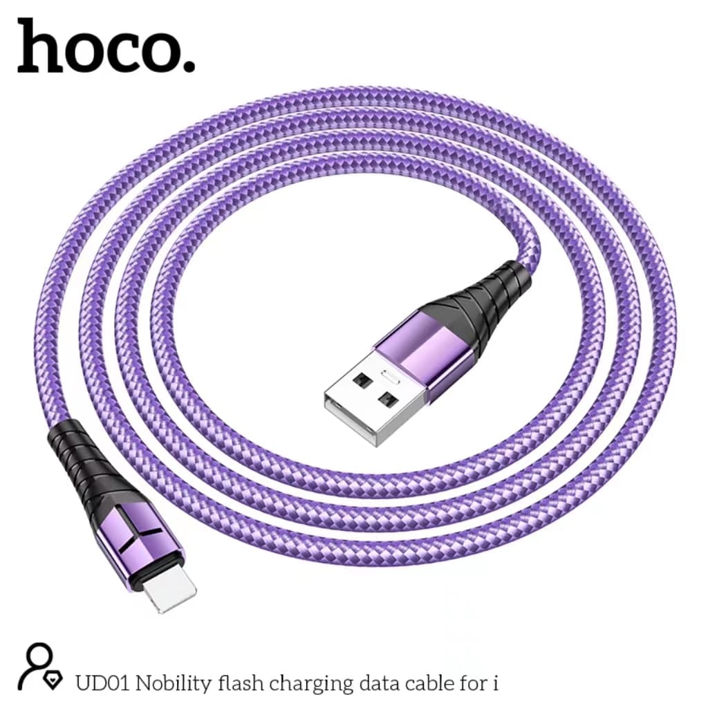 NEW!!! สายชาร์จ HOCO UD01 ยาว 1.2M ชาร์จเร็ว 5A MAX ชาร์จเร็ว สำหรับ Micro/Type-C/iOS สายถัก ไนล่อน คุณภาพสูง สายชาร์จ รูปที่ 4