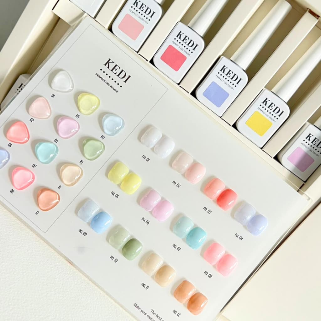 KEDI perfect gel polish 15ml Syrup Pastel Series สีโทนพาสเทล เกาหลี เกาใจ สีเจลคุณภาพดี รูปที่ 2