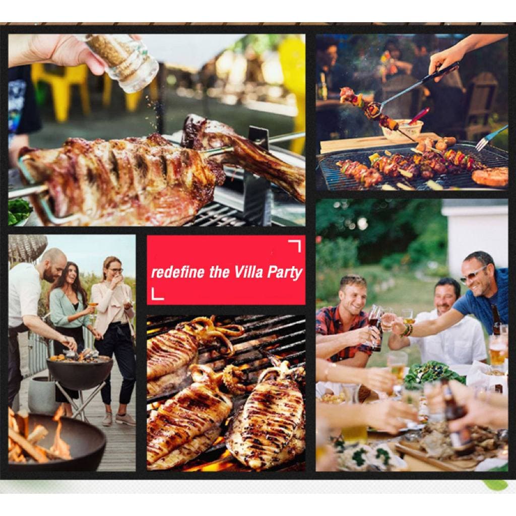 BBQ เตาถ่านปิ้งย่าง เตาปิ้งย่างชั้นวางคู่ เตาย่างบาร์บีคิว bbq Grill Charcoal สามารถพับเก็บได้ สะดวก เหมาะแก่การทำปิ้งย่ รูปที่ 2
