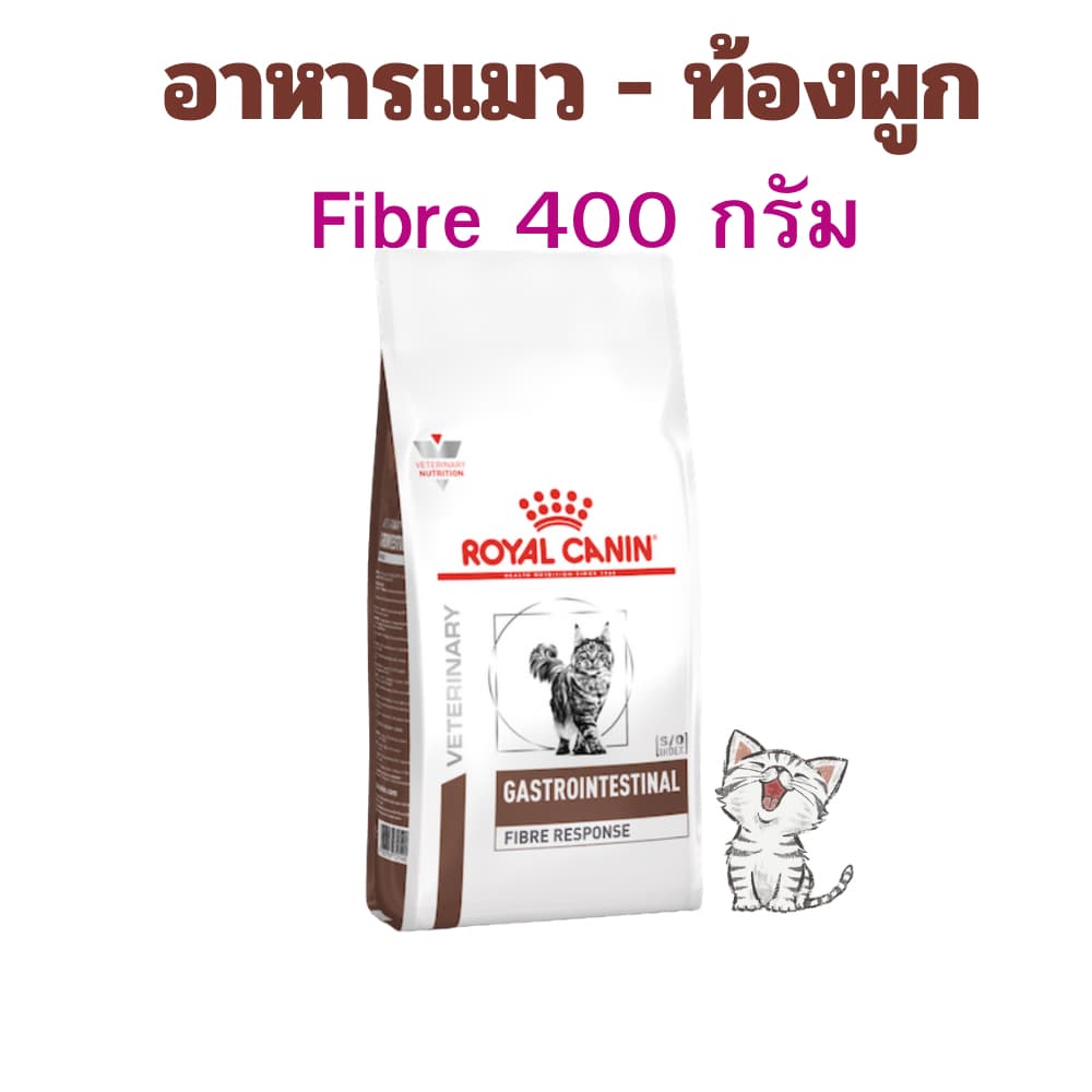 royal canin อาหารแมวท้องผูก ไฟเบอร์ fibre 400 กรัม รูปที่ 1