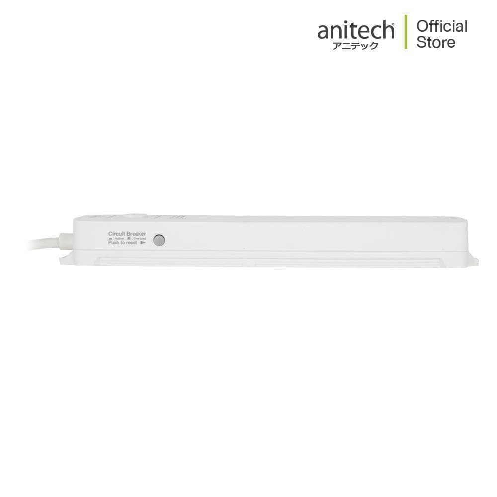 Anitech แอนิเทค ปลั๊กไฟมาตรฐาน มอก. 4 ช่อง 1 สวิตช์ สายยาว 3 เมตร รุ่น H343-WH รูปที่ 4