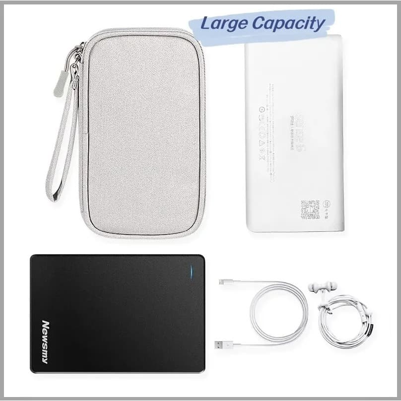 bag organizer แบตสำรอง กระเป๋า เก็บ power bank เคสสายชาร์จ แฟลชไดร์ฟ usb หูฟัง กันน้ำ รูปที่ 3