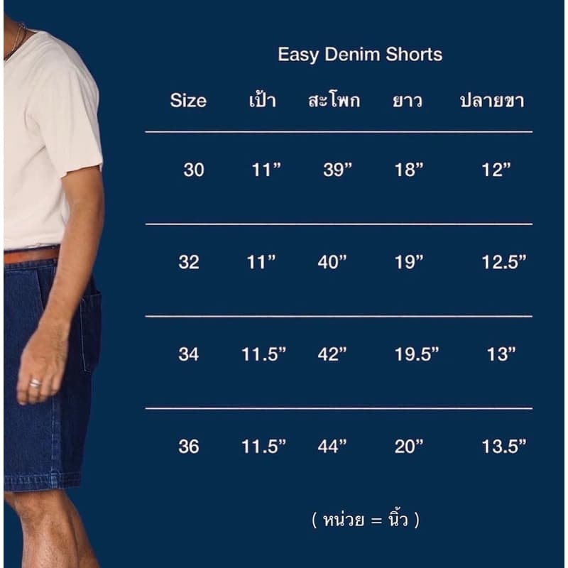 BROWN BUTTONS EASY DENIM SHORTS กางเกงยีนส์ฟอก ขากว้าง รูปที่ 9