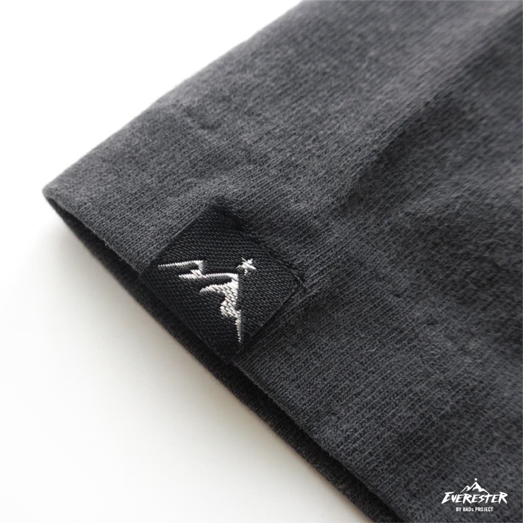 EVERESTER เสื้อคอฟิต อก 42"- 52" ฟอก เฟดเทาดำ Heavy Cotton 100% Oversize รุ่น Paradise ฟอกเทาดำ FED รูปที่ 7