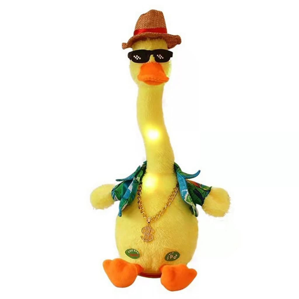 เป็ดพูดได้ ตุ๊กตาเป็ดน้อยน่ารัก พูดตามได้ มีเสียงเพลง100+ เป็ดฮาวาย The New Duck พูดตาม อัดเสียงได้ มีเพลง รูปที่ 4