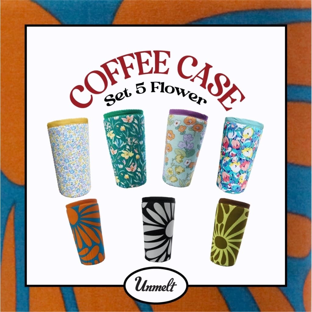Unmelt Case Set 5 Flower - ปลอกแก้วเก็บความเย็น แก้วเก็บความเย็น รูปที่ 1