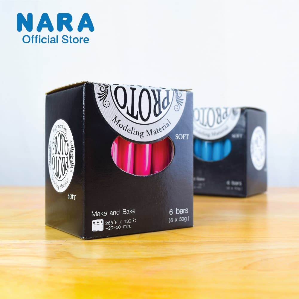 NARA Proto Polymer Box 300g. นาราดินโพลีเมอร์กล่อง รุ่น โปรโต *เลือกสี* รูปที่ 1