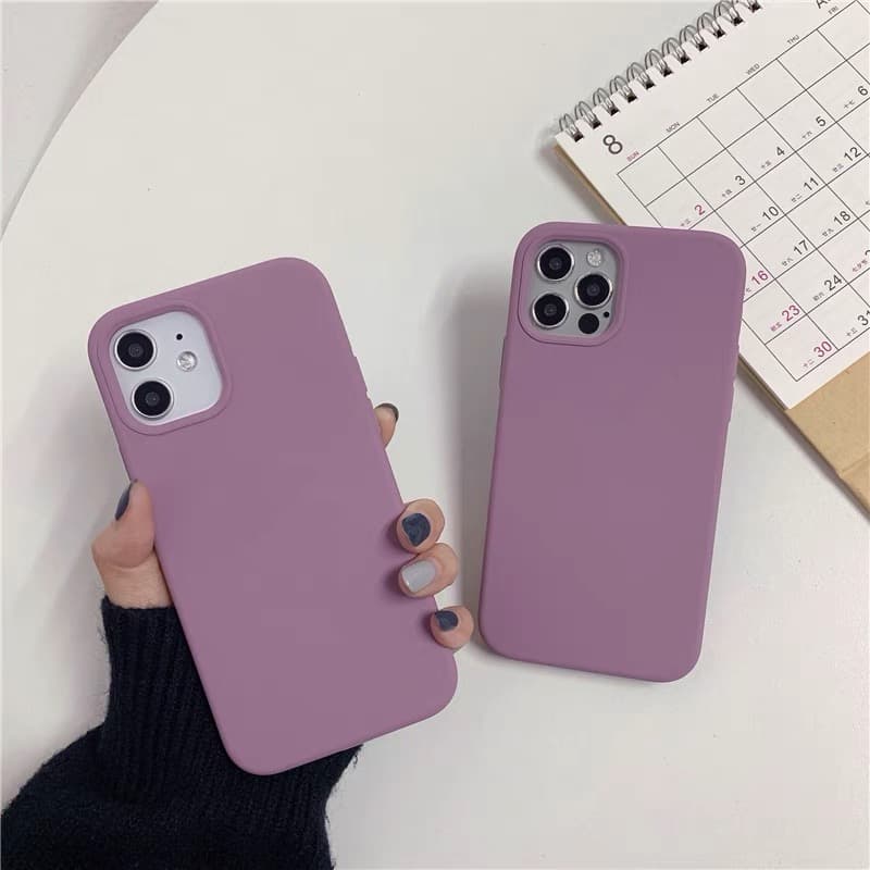 เคสกำมะหยี่ สีม่วงอ่อน สำหรับไอโฟน i15,i6,i6s,i7,i8,SE,​6p,​7p,8p,​X,XR,i1112,13,14,15,16,17pro max,14,15,16plus,17 Air รูปที่ 4