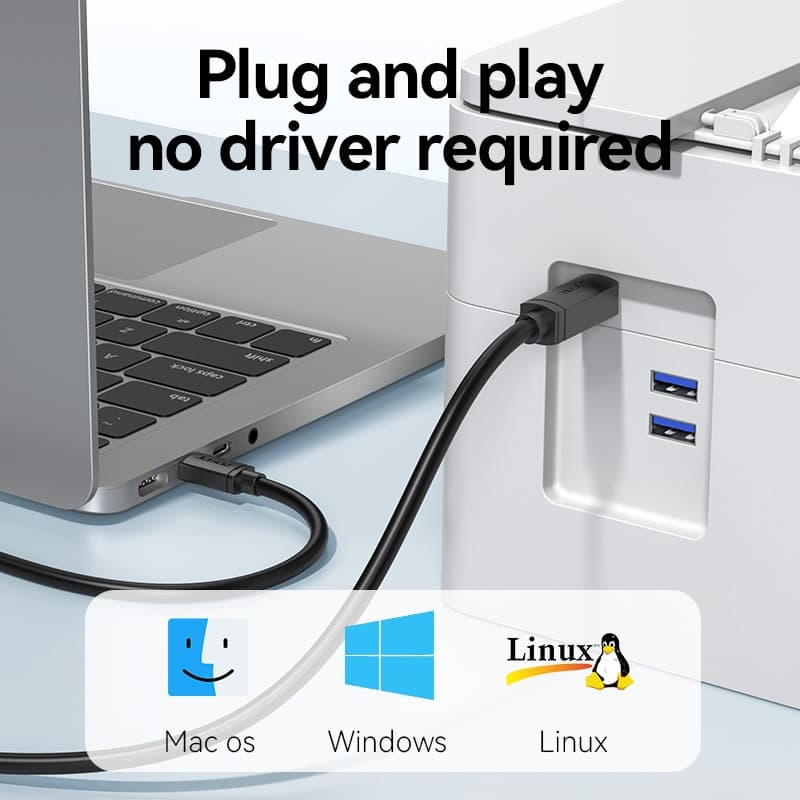 Jasoz สาย Type C ปริ้นเตอร์ Printer Cable USB Printer สาย เครื่องพิมพ์ USB C to Type B 2.0 Cable รูปที่ 6