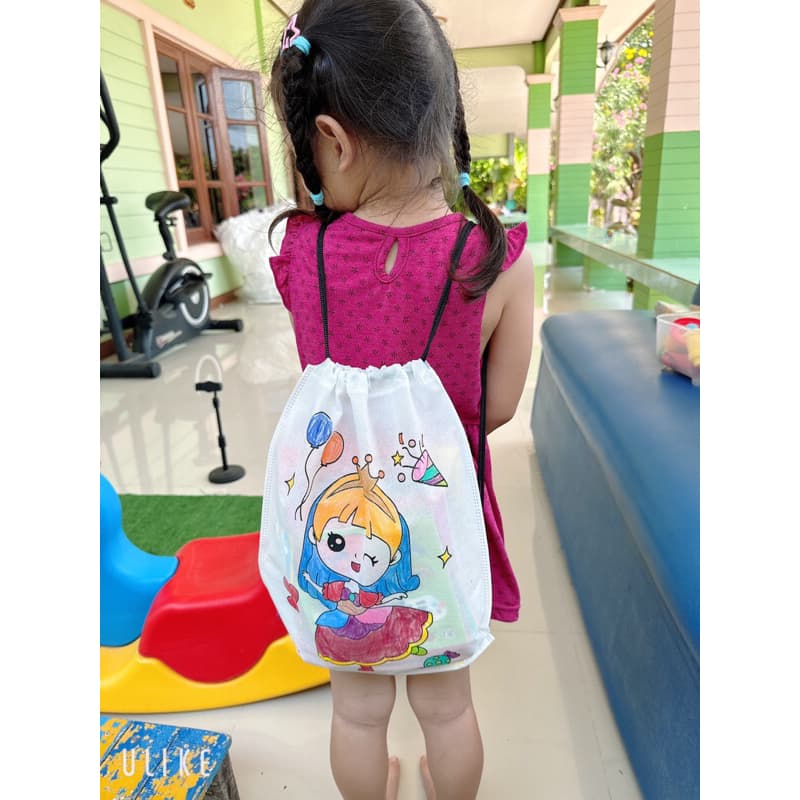 กระเป๋าผ้าระบายสี กระเป๋าเป้ กระเป๋าผ้า diy ระบายสี ของเล่นdiy ระบายสีเด็ก เสริมพัฒนาการเด็ก 2 ขวบ ของเล่นงานประดิษฐ์ รูปที่ 9