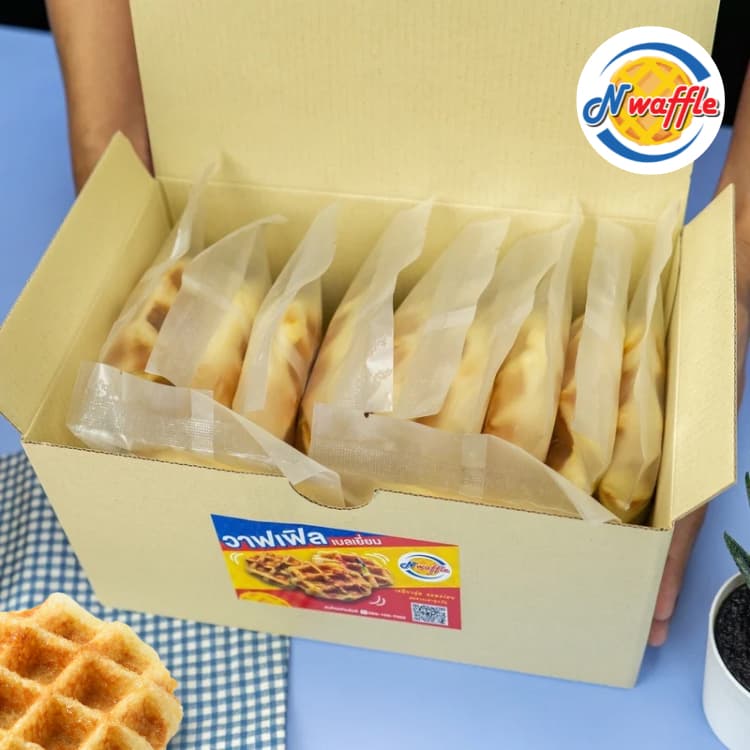 N Waffle ขนมวาฟเฟิลเบลเยี่ยม สูตรไม่โรยน้ำตาล หวานน้อย แพค 4, 7 ,10 ชิ้น หอมเนยแท้ ผลิตตามออเดอร์ รูปที่ 6
