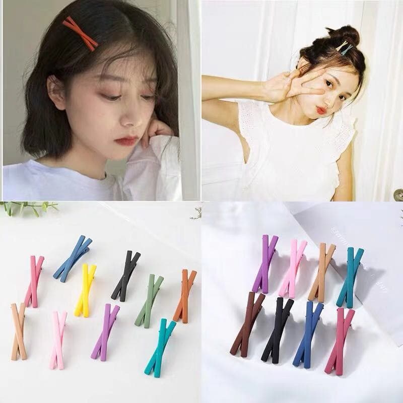 COD1บาทกิ๊บติดผมสีแคนดี้แบบไขว้น่ารักสีแคนดี้เกาหลีเรียบง่ายนักเรียนสำหรับผู้หญิงปากเป็ดเครื่องประดับผม-det รูปที่ 7