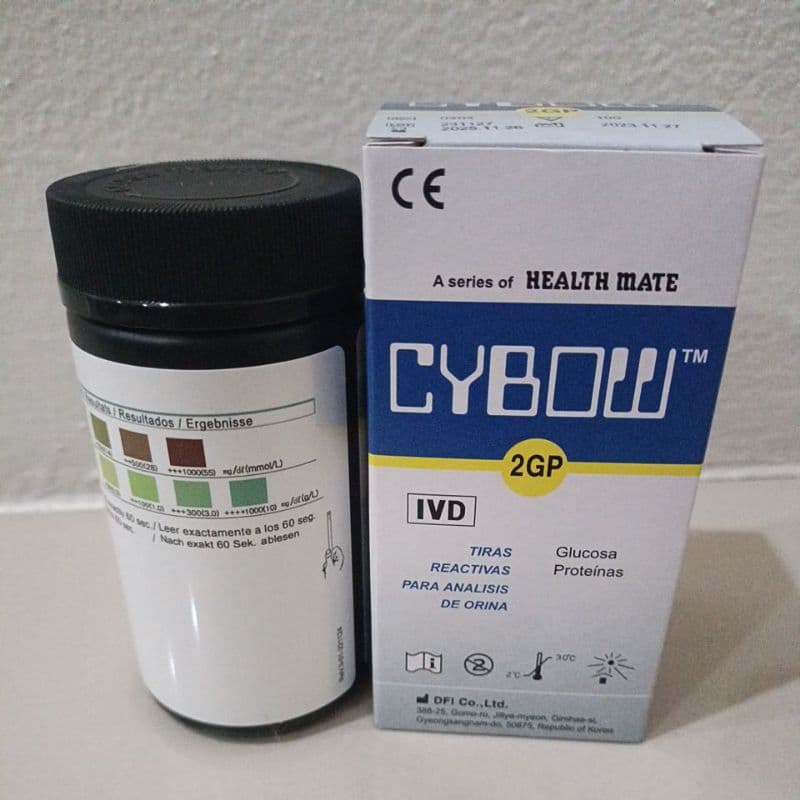 URINE STRIP 2Pที่ตรวจ ชุดตรวจCYBOWแผ่นตรวจเบา.หวาน ตรวจโปรตีนในปัสสาวะ​ แถบตรวจน้ำตาล น้ำตาล+โปรตีน รูปที่ 7